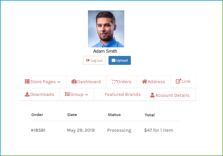 WooCommerce benutzerdefinierte Kontoseite - Layouts3